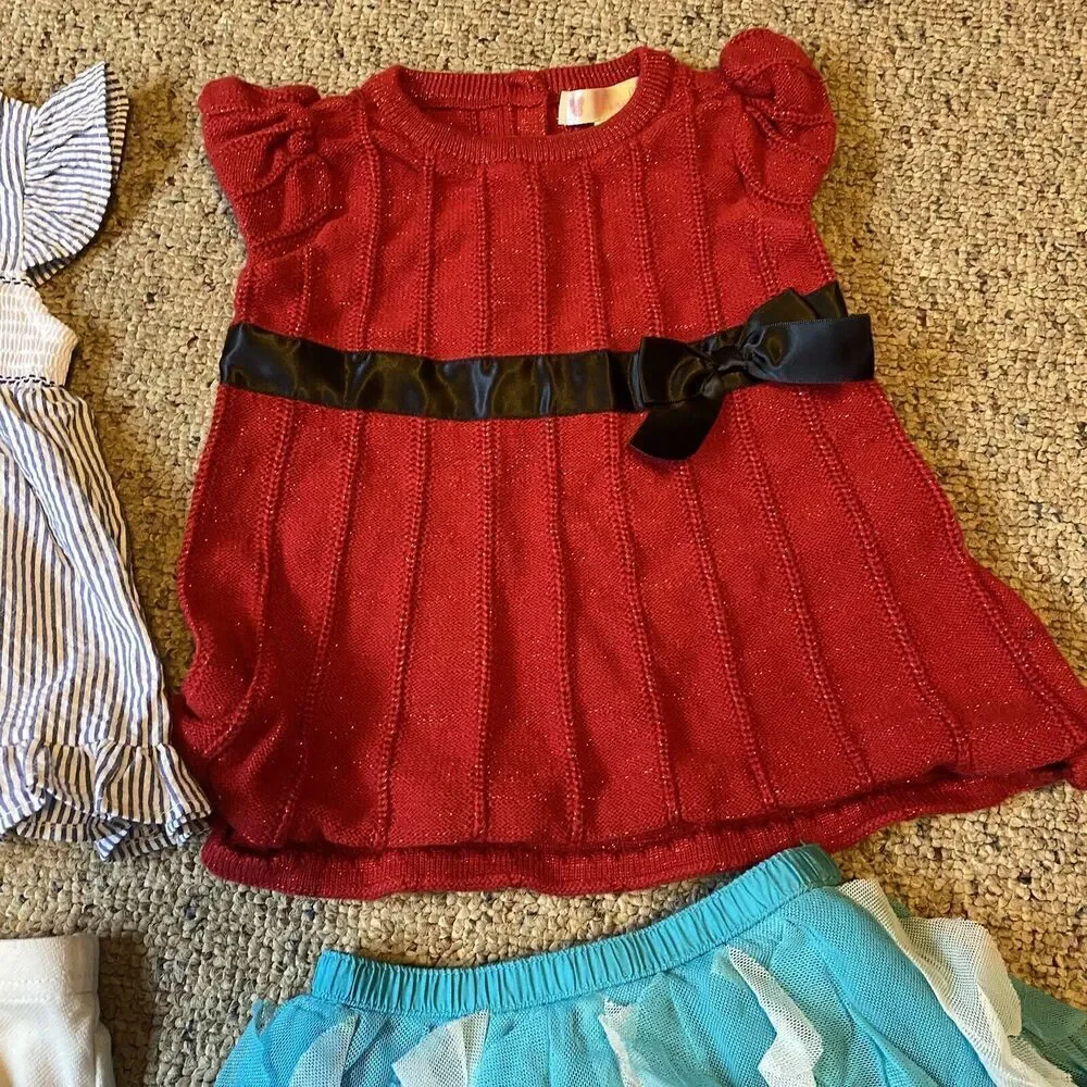 Baby Girl Clothing Lot of 4 Spring Summer Dress Shorts Size 6/9/12M Mixed Brand